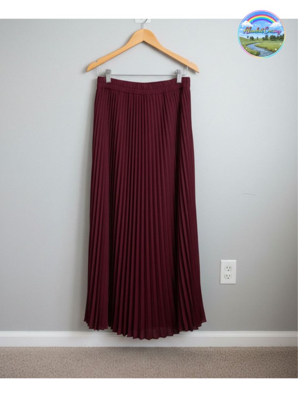 Women's Pleated A-Line Swing Skirt High Waist Flared Midi